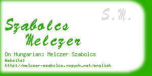 szabolcs melczer business card